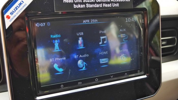 Head Unit Monitor Suzuki Ignis