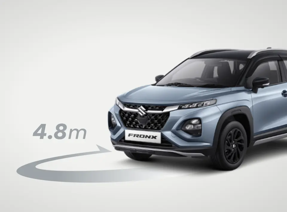 suzuki fronx safety-Minnimumturningradius