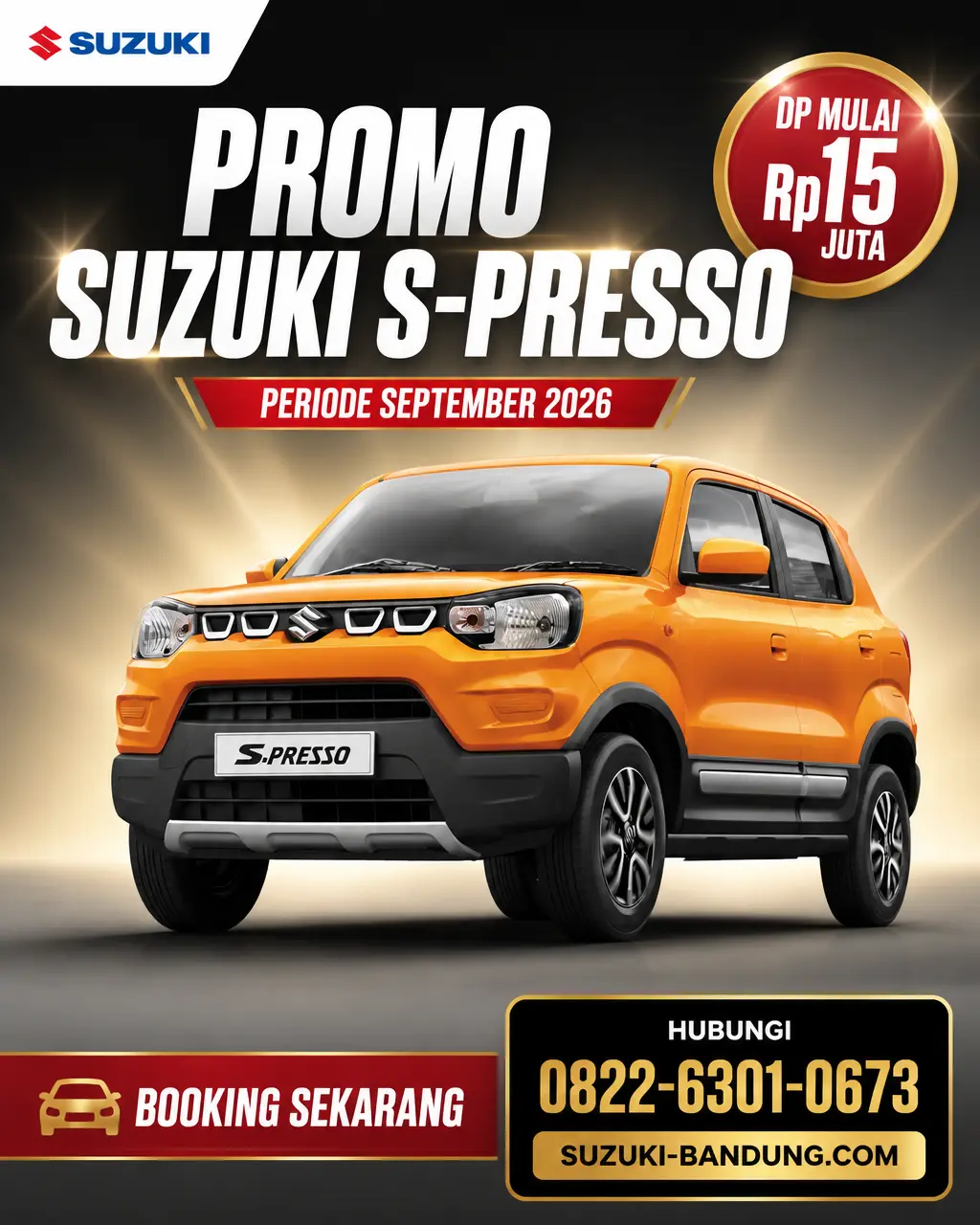 Promo Suzuki S-Presso DP 15 Juta di Bandung September 2026